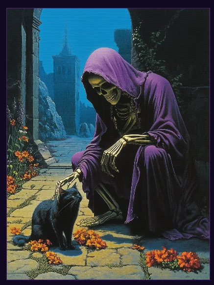 Bonesy The Robed Skelly – Mô hình bộ xương mặc áo choàng từ RetroFantasys - Image 40