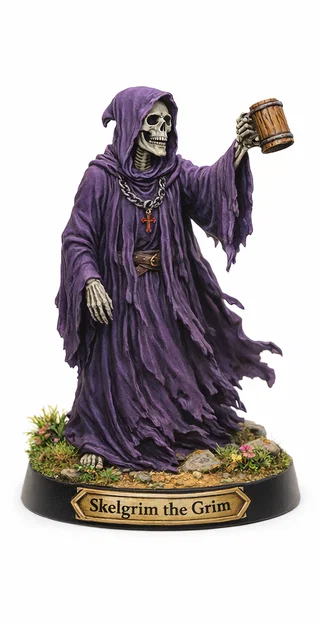 Bonesy The Robed Skelly – Mô hình bộ xương mặc áo choàng từ RetroFantasys - Image 41