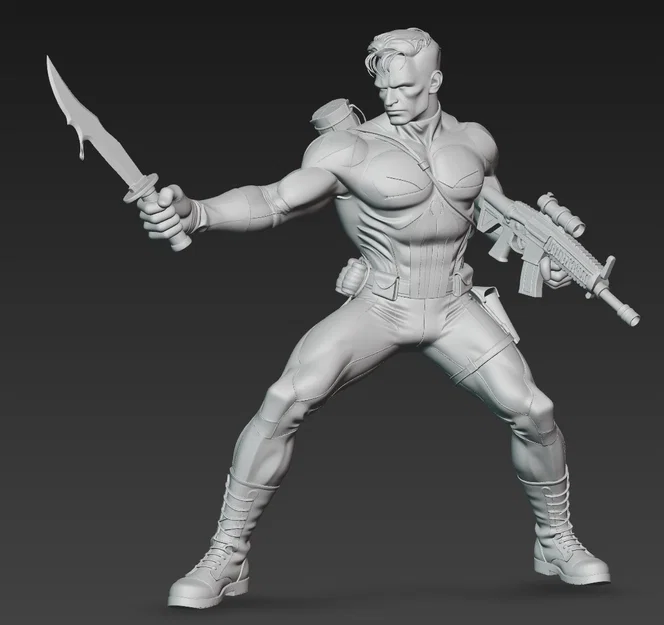 Mô hình 3D The Punisher chiến đấu tỉ lệ 1:24 cực chi tiết - Image 2