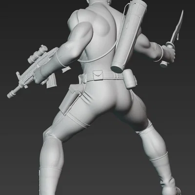 Mô hình 3D The Punisher chiến đấu tỉ lệ 1:24 cực chi tiết