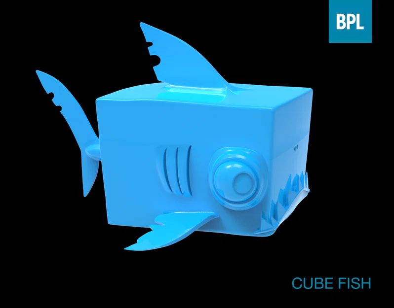 Mô hình trang trí Cube Fish độc đáo cho bàn làm việc - Image 1