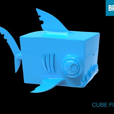 Mô hình trang trí Cube Fish độc đáo cho bàn làm việc