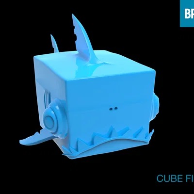 Mô hình trang trí Cube Fish độc đáo cho bàn làm việc