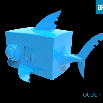 Mô hình trang trí Cube Fish độc đáo cho bàn làm việc