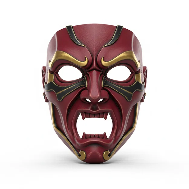 Mặt nạ cosplay Hoàng đế Quỷ Đỏ - Crimson Demon Emperor (có thể đeo được) - Image 1