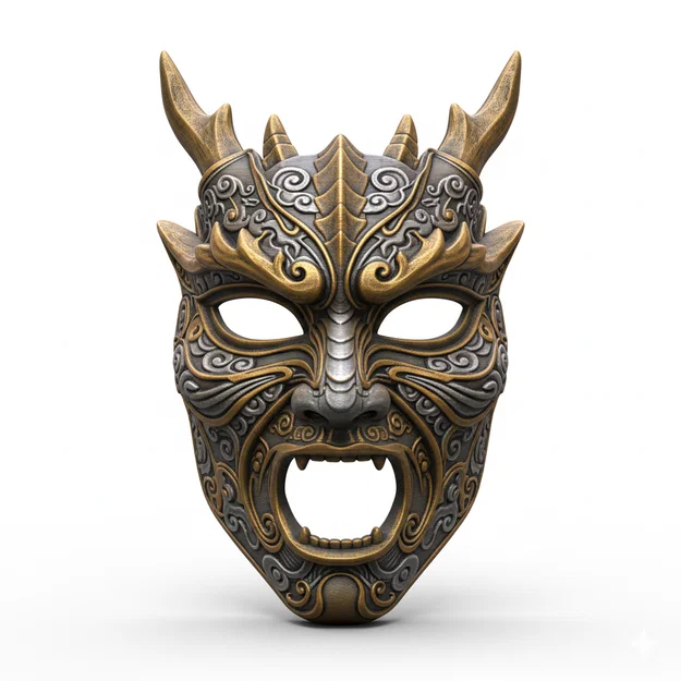 Mặt nạ Ancient Dragon Emperor - Mẫu cosplay có thể đeo được - Image 1