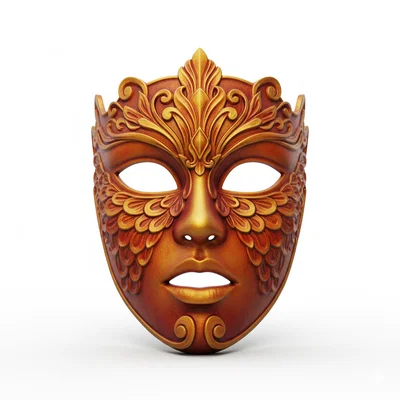 Golden Phoenix Queen, mặt nạ, cosplay, wearable, trang phục, khuôn mặt, mũ bảo hiểm