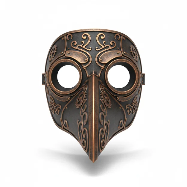 Mặt nạ Bác sĩ dịch hạch Steampunk, phụ kiện cosplay, hóa trang đeo được - Image 1