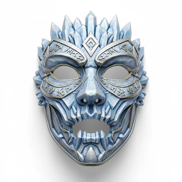 Mặt nạ Crystal Ice Sorcerer - Trang phục cosplay đeo được - Image 1