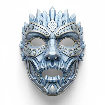 Mặt nạ Crystal Ice Sorcerer - Trang phục cosplay đeo được