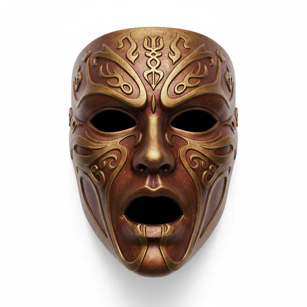 Infernal Fire Djinn, mặt nạ cosplay, phụ kiện hóa trang, có thể đeo được - Image 1