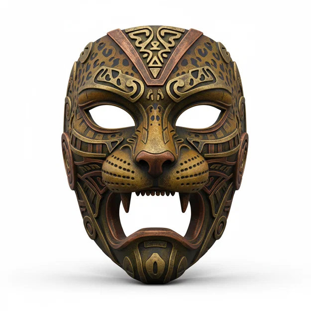 Mặt nạ Tribal Jaguar Hunter, cosplay, có thể đeo được, trang phục - Image 1
