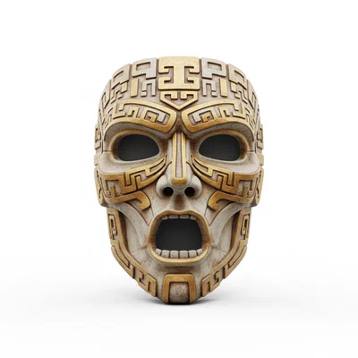 Mặt nạ Mayan Death Priest – Cosplay wearable (mask/helmet)