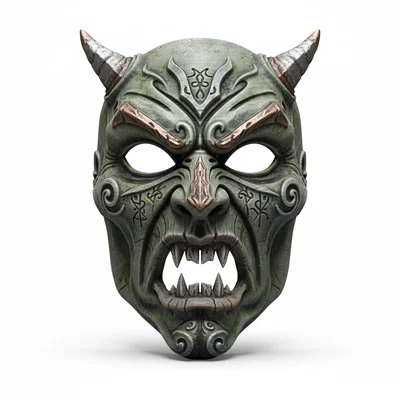 Mặt nạ Cursed Stone Gargoyle đeo được cho cosplay (costume) dạng face/helmet