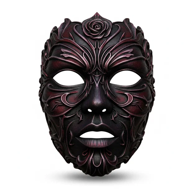 Mặt nạ Thorned Black Rose – cosplay đeo được (face/helmet) - Image 1