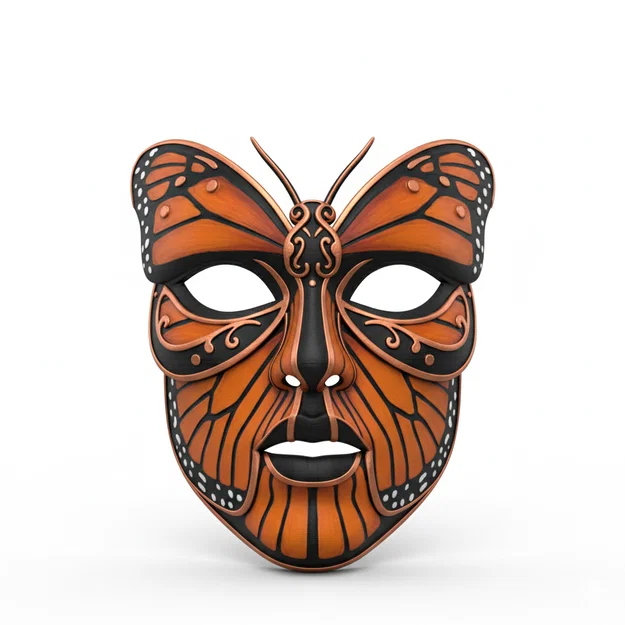 Butterfly Spirit Monarch – Mặt nạ cosplay đeo được (mask/helmet) - Image 1