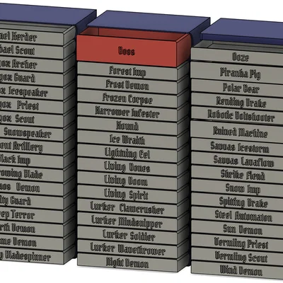 Bộ Kệ & Ngăn Kéo Sắp Xếp Quái Frosthaven (Frosthaven Monster Organizer)