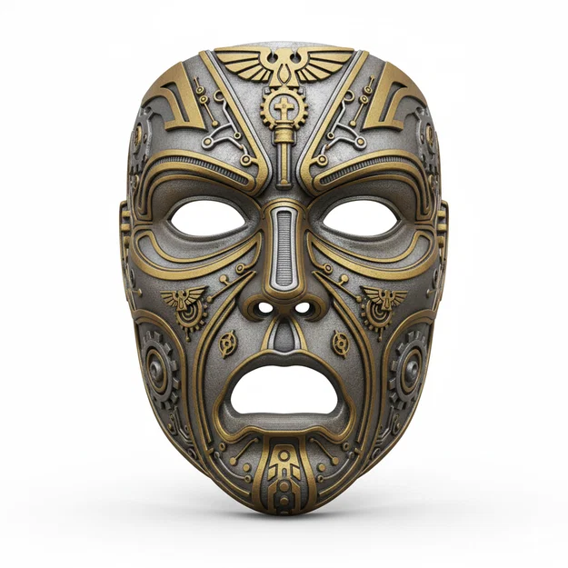 Mặt nạ AI God Emperor cosplay đeo được – helmet/face mask costume - Image 1