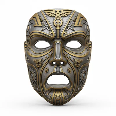 Mặt nạ AI God Emperor cosplay đeo được – helmet/face mask costume