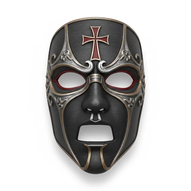 Mặt nạ Dark Knight Templar cosplay đeo được (helmet/face mask) - Image 1
