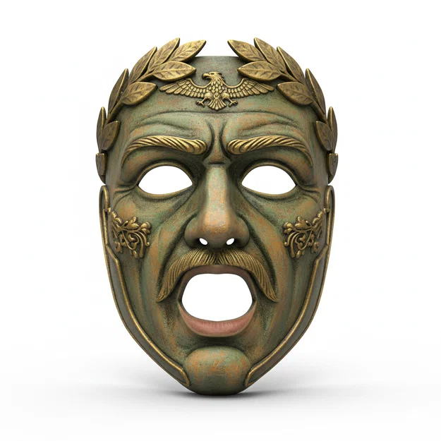 Mặt nạ Hoàng đế La Mã cổ đại – cosplay, đeo được, mũ giáp/helmet - Image 1