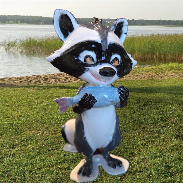 Mô hình gấu mèo Trash Panda đáng yêu - File in 3D độc đáo - Image 1