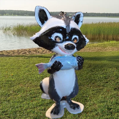Mô hình gấu mèo Trash Panda đáng yêu - File in 3D độc đáo