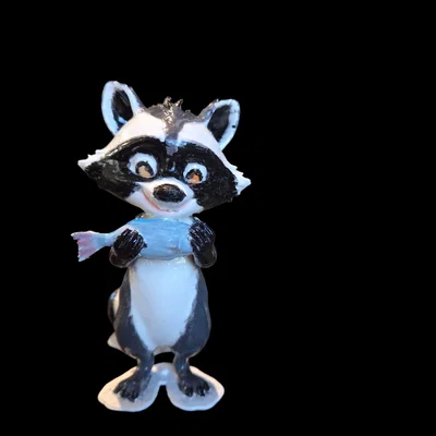 Mô hình gấu mèo Trash Panda đáng yêu - File in 3D độc đáo