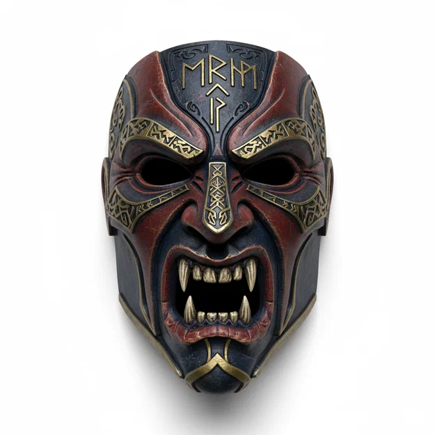 Viking Berserker Lord – Mặt nạ cosplay đeo được (helm/helmet) - Image 1