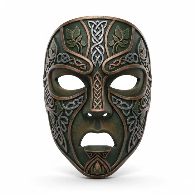 Mặt nạ Celtic Forest Guardian đeo được cho cosplay (helmet/costume) - Image 1