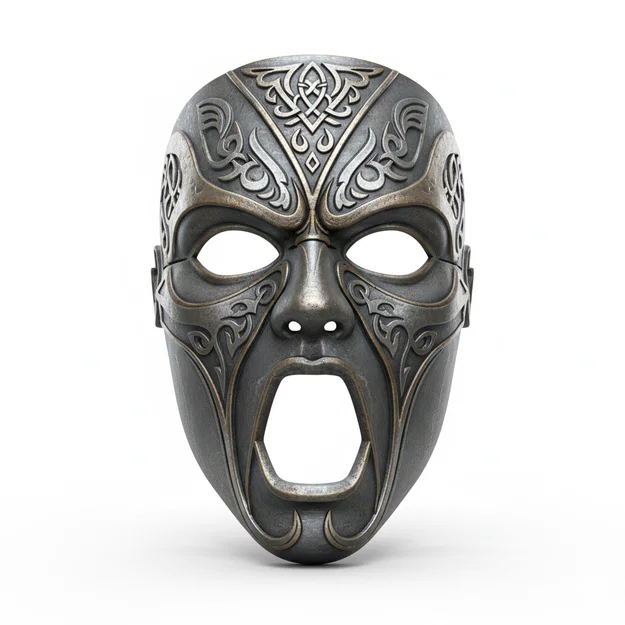 Nordic Ice Berserker – Mặt nạ cosplay đeo được (helmet/face mask) - Image 1