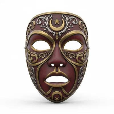 Mặt nạ Ottoman Royal Guardian đeo được cho cosplay (helmet/face mask)