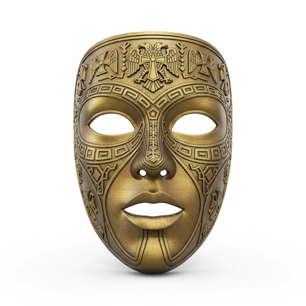 Mặt nạ/Helmet Byzantine Golden Emperor đeo được cho cosplay & costume - Image 1