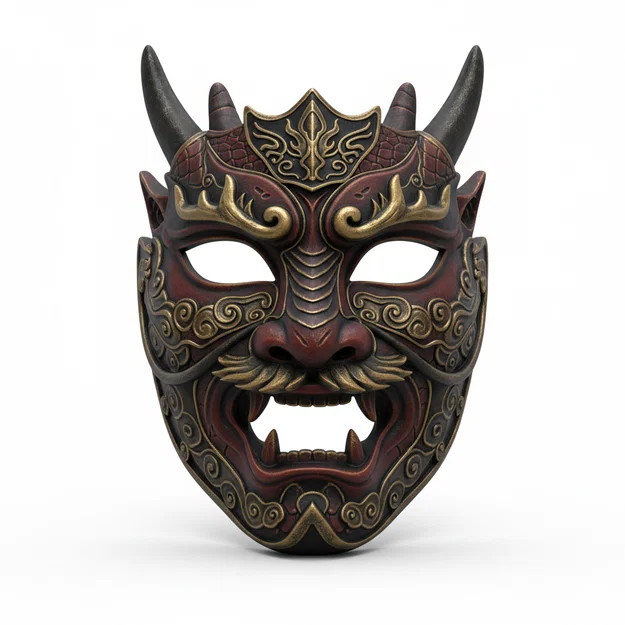 Mặt nạ Chinese Dragon Monarch cosplay đội được (helmet/face mask) - Image 1