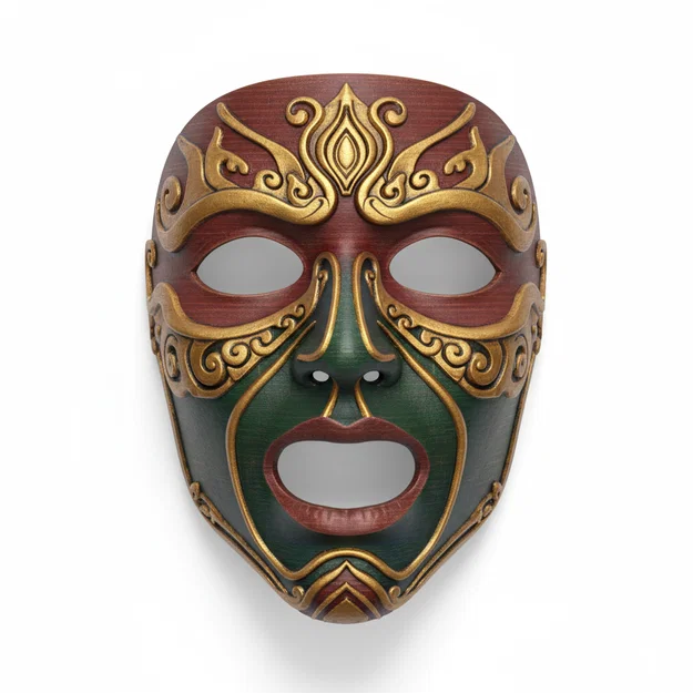 Sacred Temple Guardian – Mặt nạ cosplay đeo được (costume face helmet) - Image 1