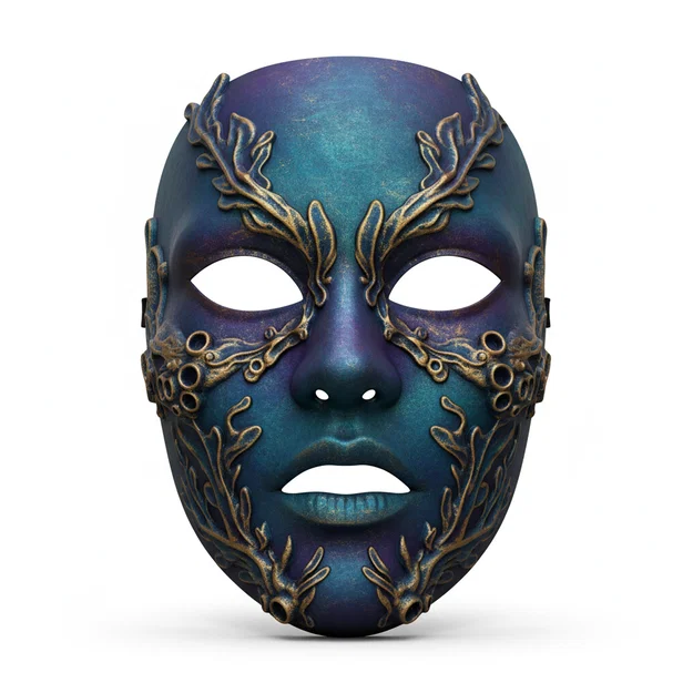 Mermaid Abyss Queen – Mặt nạ cosplay đeo được (costume/face/helmet) - Image 1