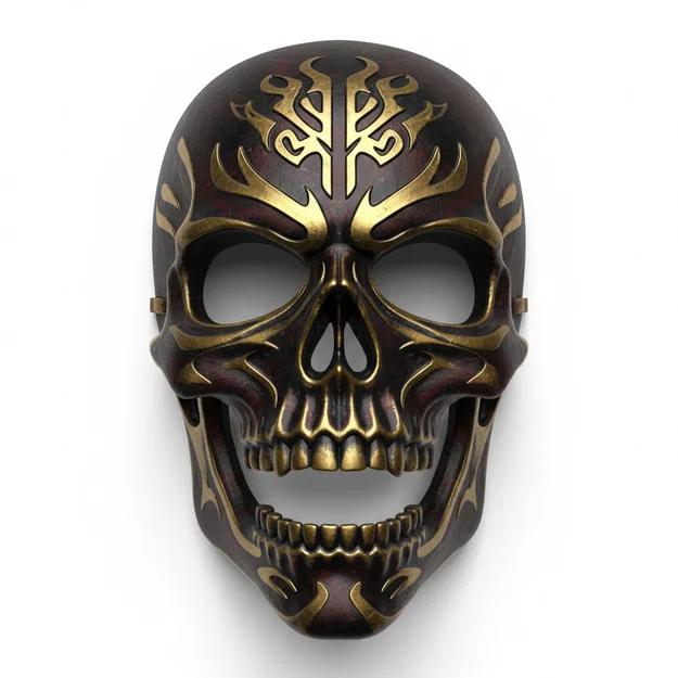 Obsidian Skull Monarch – Mặt nạ cosplay đeo được (costume face helmet) - Image 1