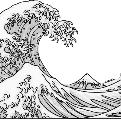 Mô hình tranh treo tường 3D The Great Wave nghệ thuật độc đáo