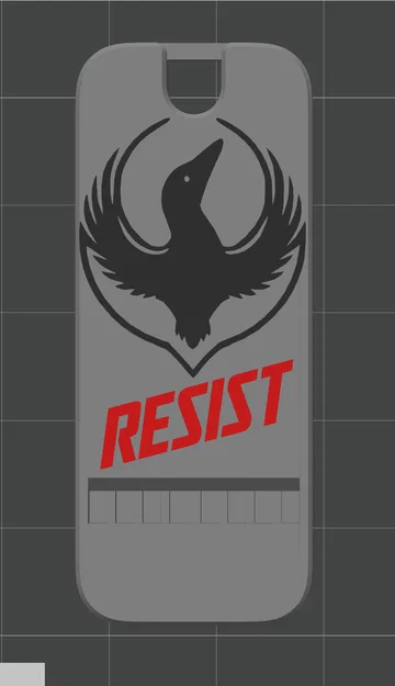 Còi báo động cá nhân in 3D thiết kế độc đáo với thông điệp Resist - Image 1