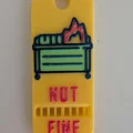 Còi báo động in 3D hình thùng rác bốc cháy - Not Fine - Thumbnail 2