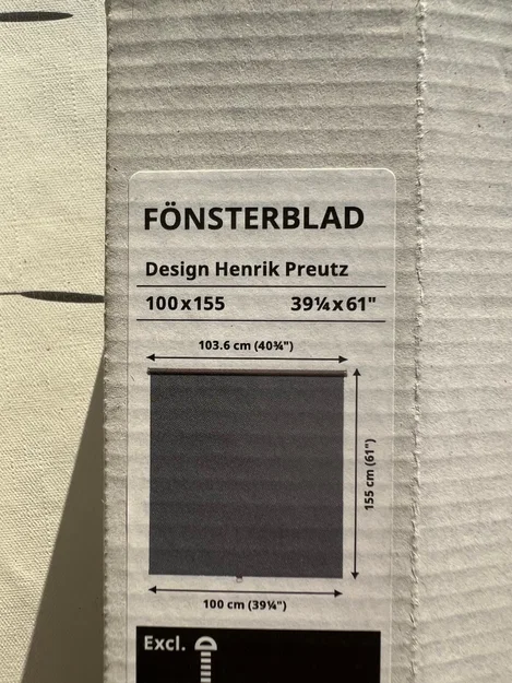 Bracket gắn rèm cuốn IKEA Fonsterblad (in 3D) - Image 3