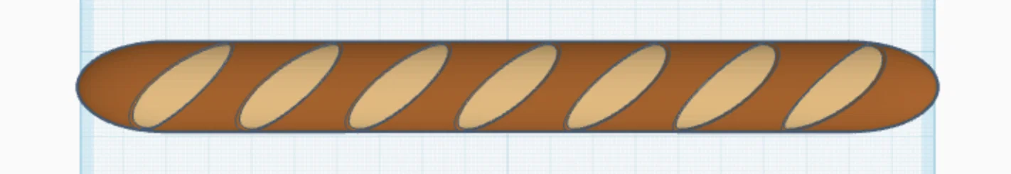 Mô hình bánh mì Pháp Baguette - File in 3D decor đẹp mắt - Image 1