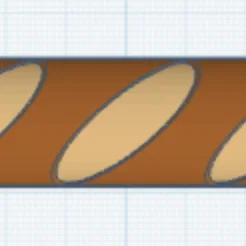 Mô hình bánh mì Pháp Baguette - File in 3D decor đẹp mắt
