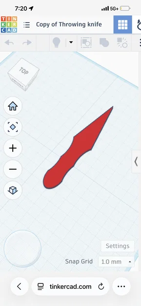 Mô hình dao ném (Throwing Knife) in 3D phong cách độc đáo - Image 1