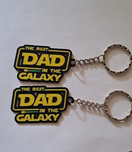 Móc khóa in 3D Galaxy's Best Dad - Quà tặng ý nghĩa cho cha - Image 3