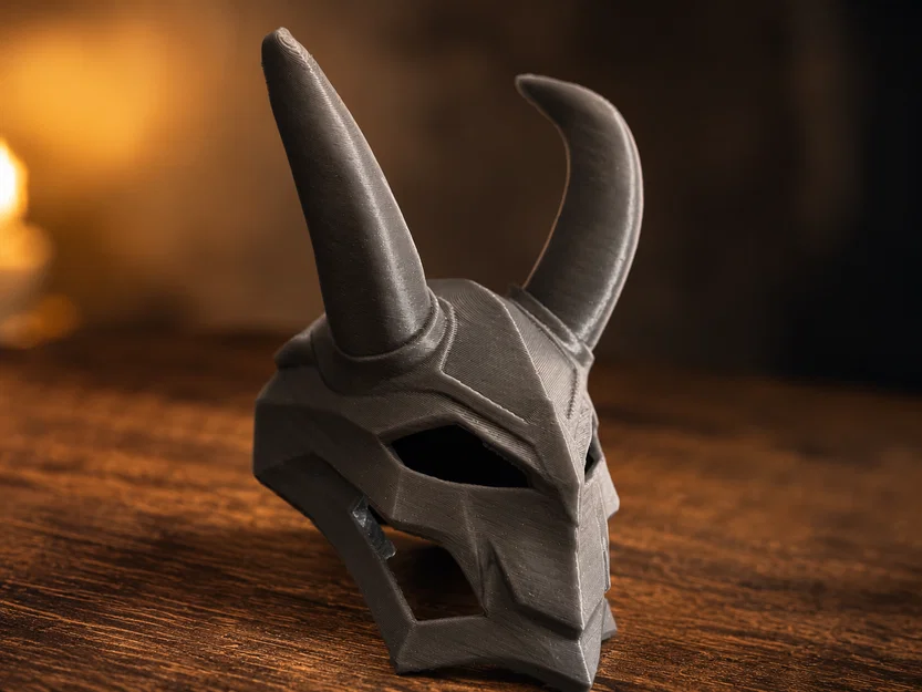Maschera Demoniaca Cornuta – Mặt nạ quỷ có sừng (Fantasy Geometric) - Image 1