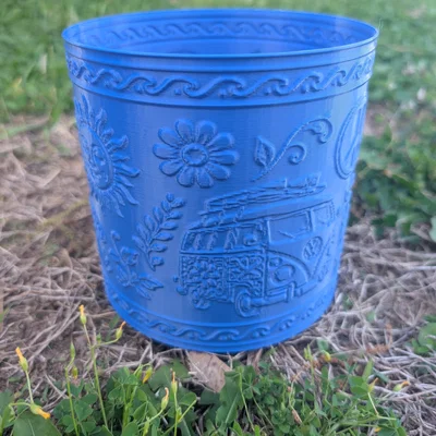 Thiết kế chậu cây xe bus groovy - Vase Mode