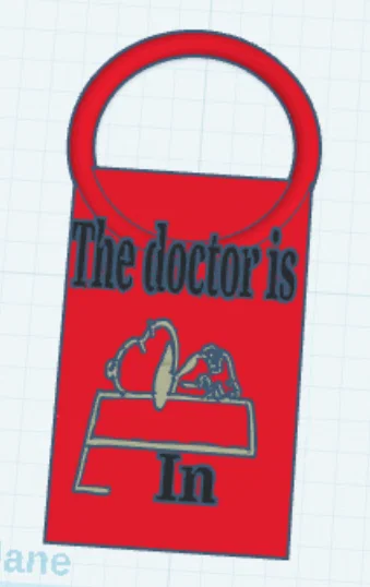 Bảng treo cửa Snoopy - The Doctor Is In/Out (In 3D) - Image 1