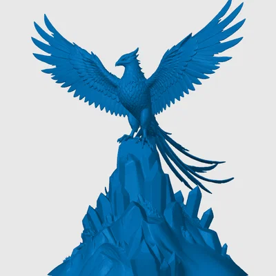 Mô hình 3D Phượng hoàng Pha lê Crystalline Phoenix tinh xảo