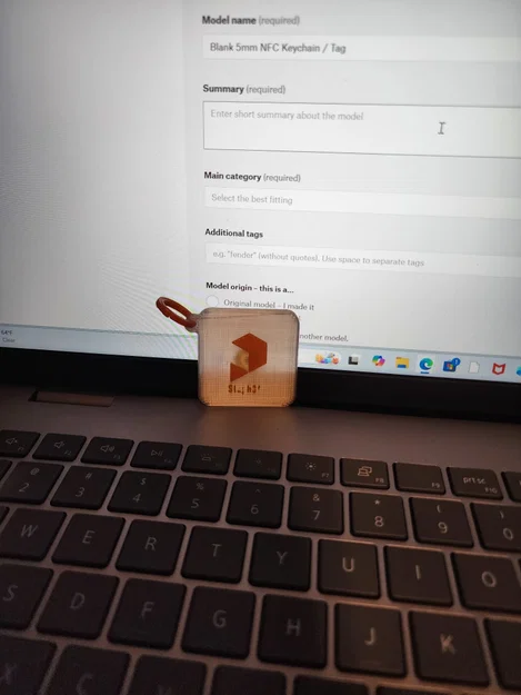 Móc khóa/Tag NFC trống 5mm (Blank 5mm NFC Keychain / Tag) - Image 4